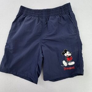 Disney Mickey Mouse Disneyland Navy Blue Shorts Kids Size 5/6 Elastic Waist
